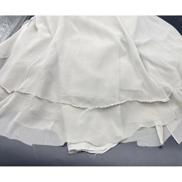 Jenny Yoo Collection Womens Taupe Flutter Sleeve Raw Hem Midi Dress Sz 12 - Picture 15 of 15